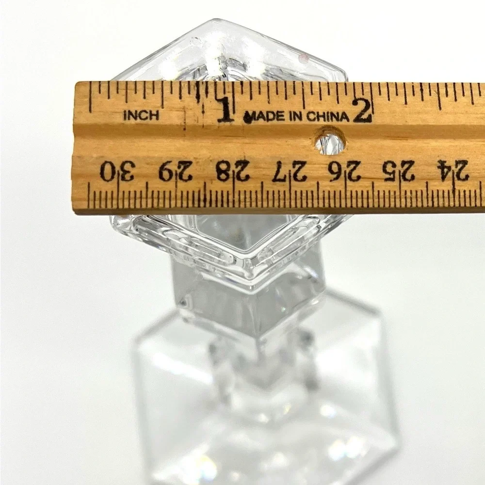 A Set of Two Vintage Val St. Lambert Belgian Crystal Candle Holders